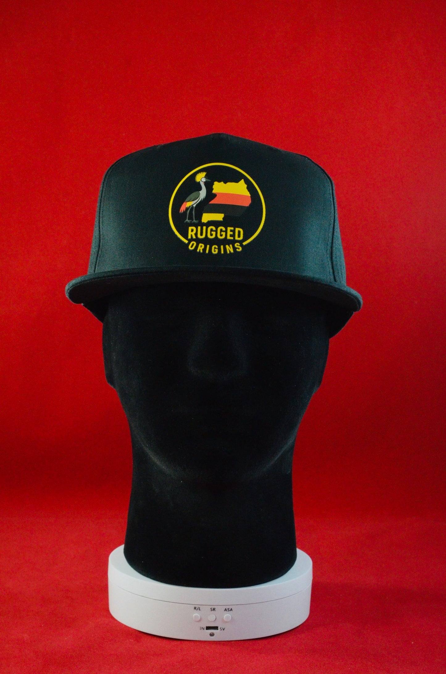 RUGGED ORIGINS Ugandan Heron- Black Snapback