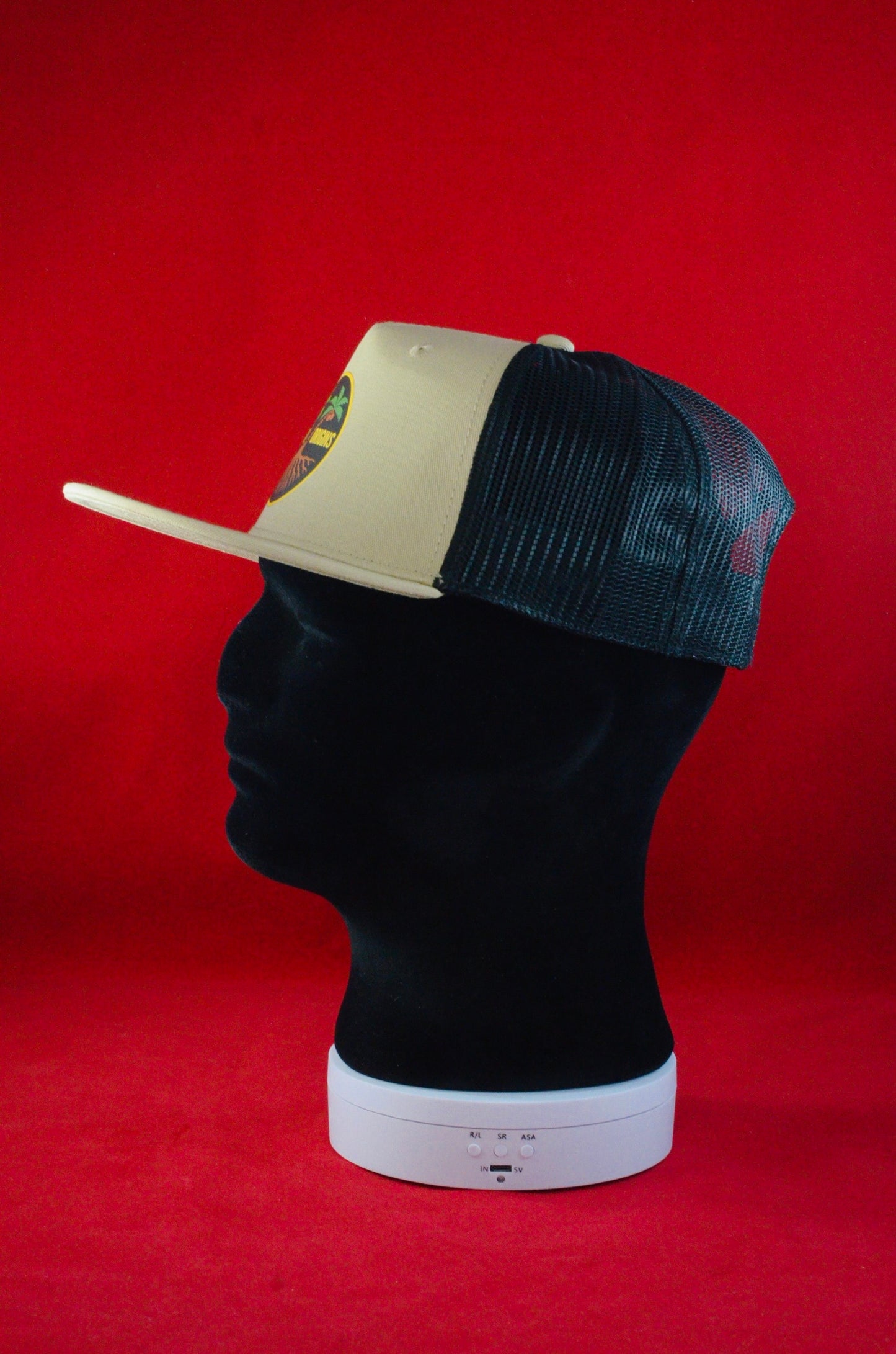 RUGGED ORIGINS TRUCKER FLATCAP - SMOKE/ECRU - KHAKI/BLACK