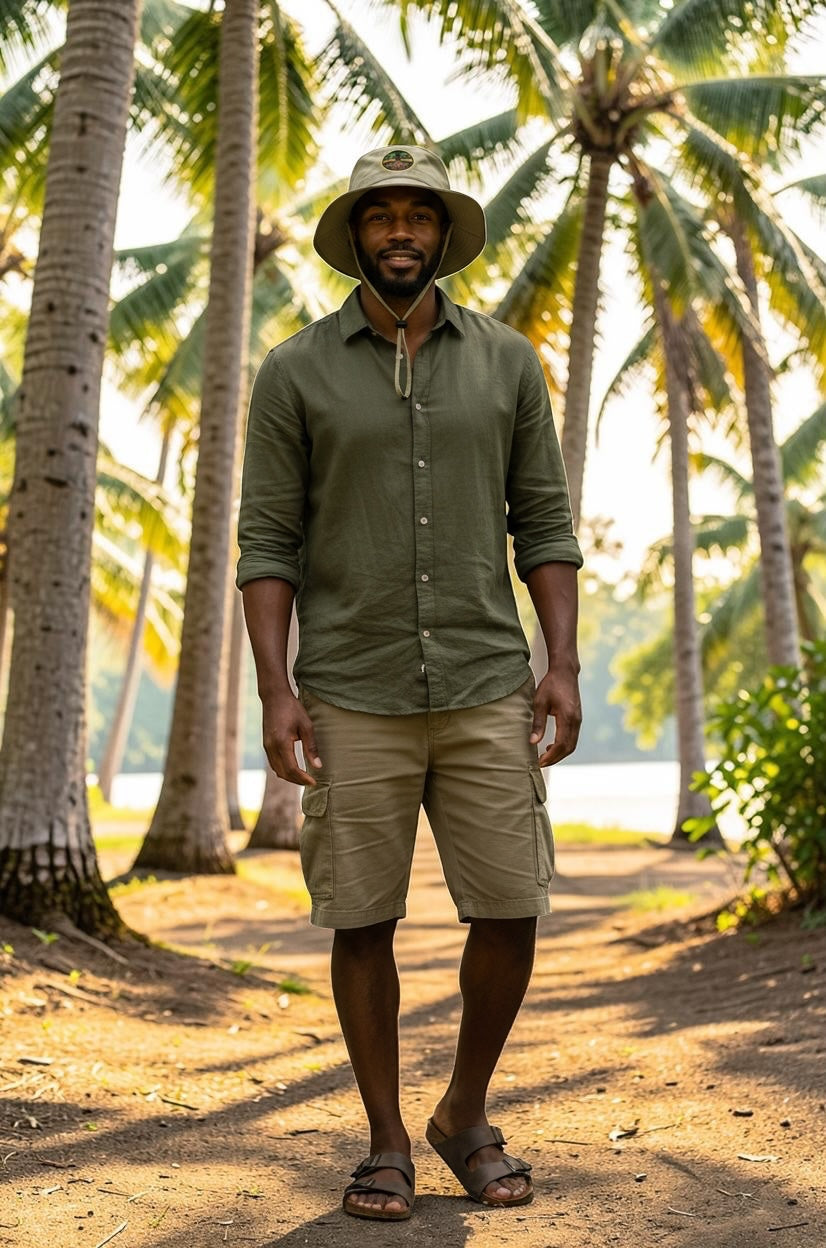 RUGGED ORIGINS  Black/Khaki Bucket Hat