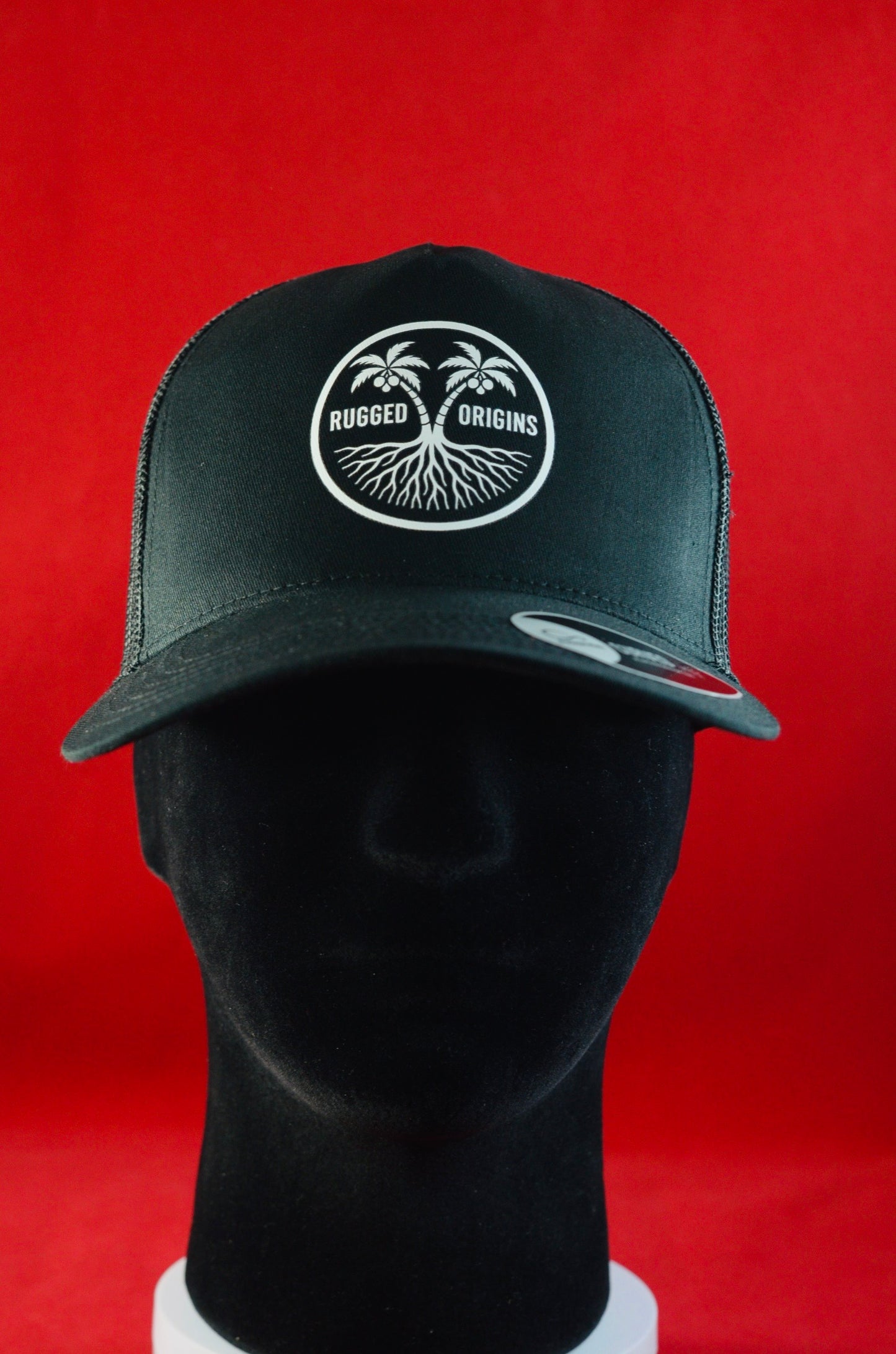 RUGGED ORIGINS White Logo - Black / Navy Blue Truckers