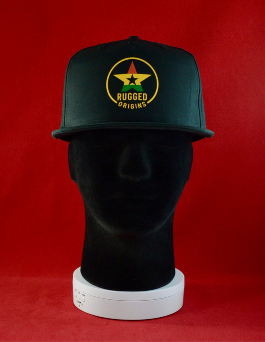 RUGGED ORIGINS Ghanaian Star - Black SnapBack Cap