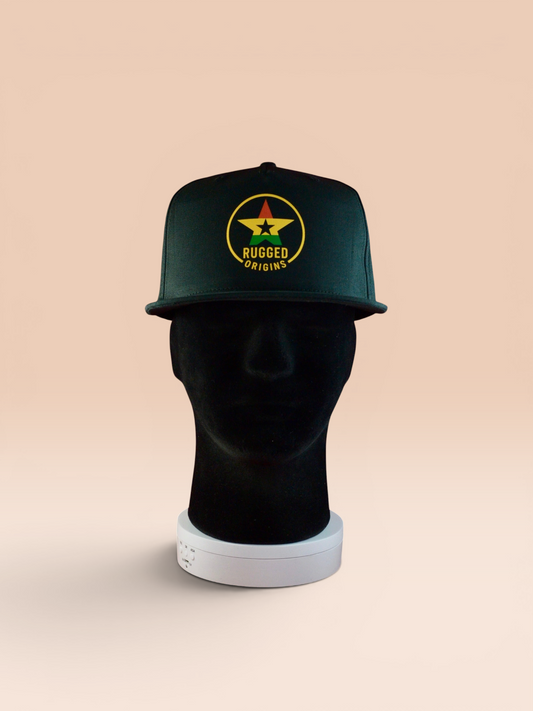 RUGGED ORIGINS Ghanaian Star - Black SnapBack Cap