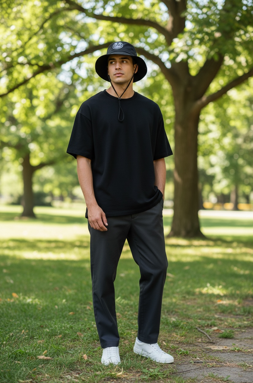 RUGGED ORIGINS  Black/Khaki Bucket Hat