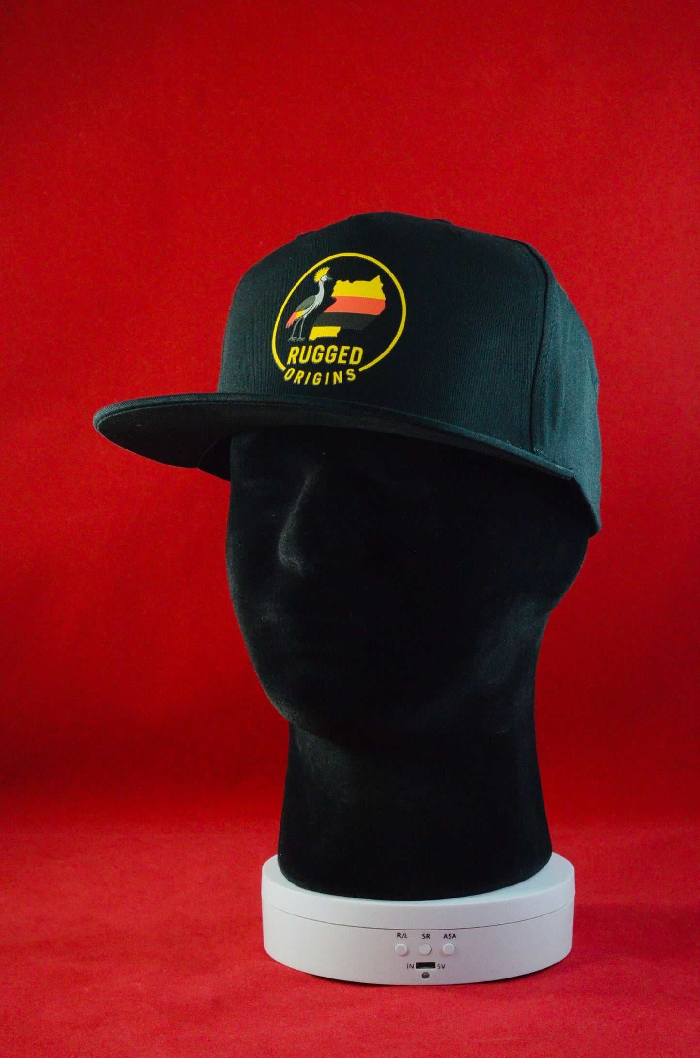 RUGGED ORIGINS Ugandan Heron-  Black Snapback