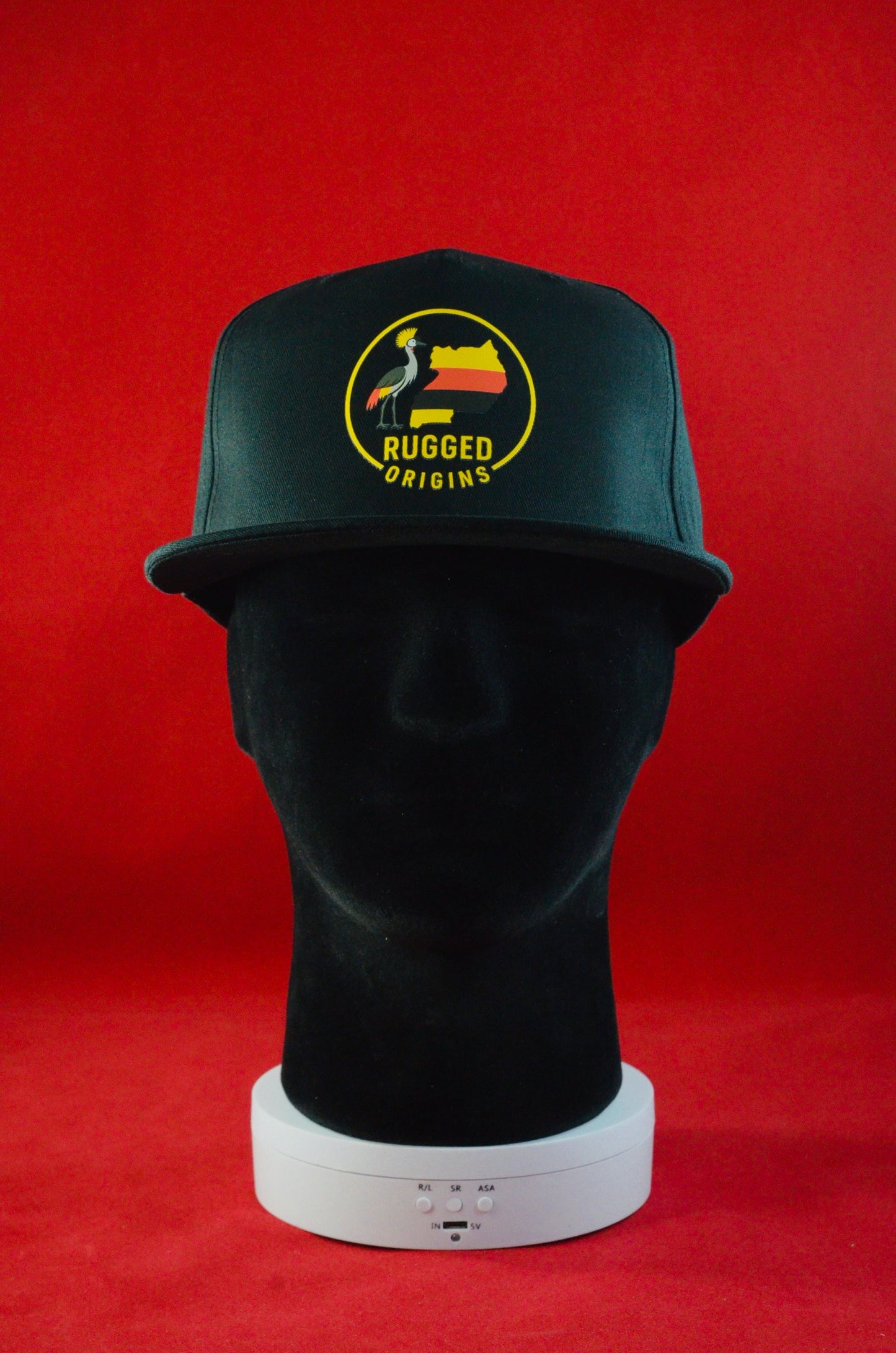 RUGGED ORIGINS Ugandan Heron-  Black Snapback
