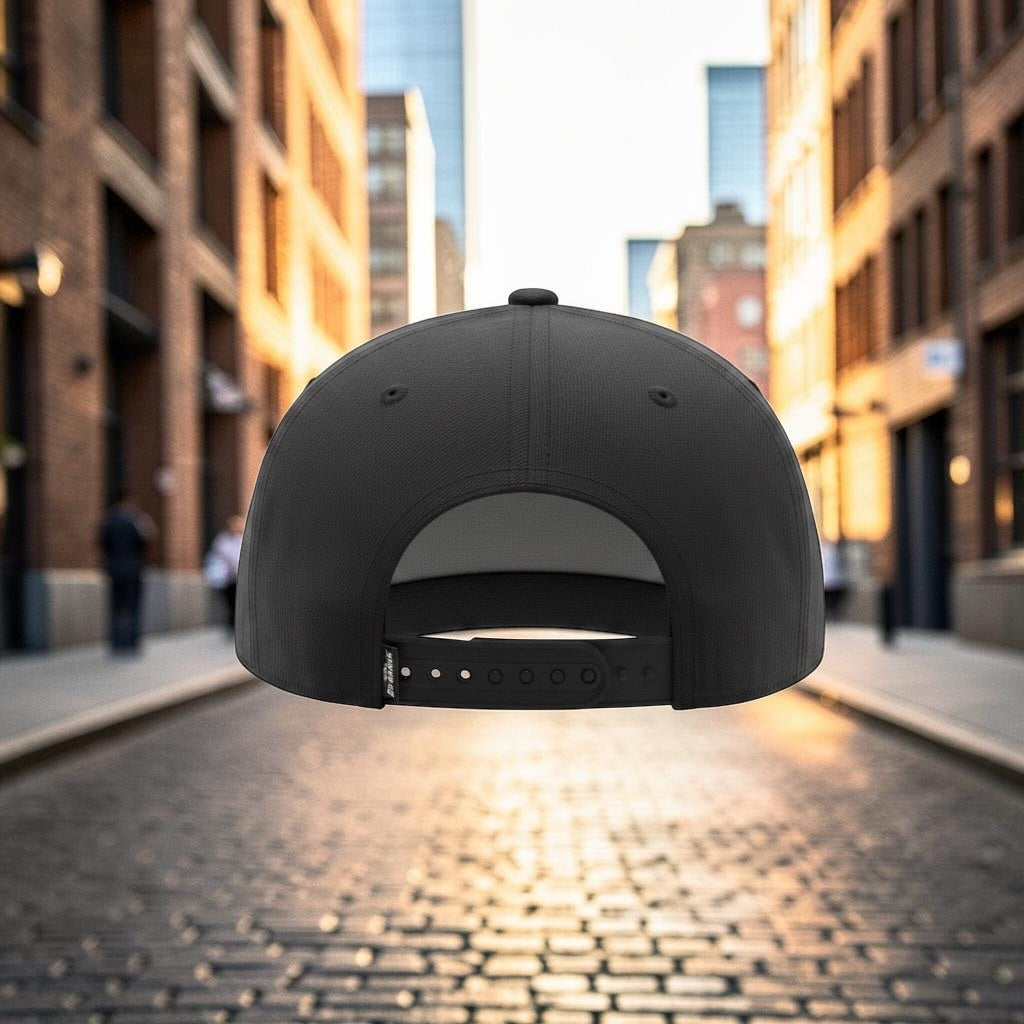 RUGGED ORIGINS White Logo-  Black / Navy Blue SnapBack