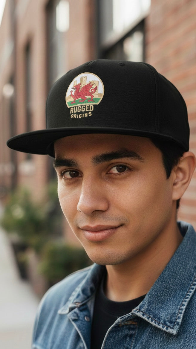 RUGGED ORIGINS  ENGLISH  LION / WELSH DRAGON / SCOTTISH UNICORN - Black Snapback