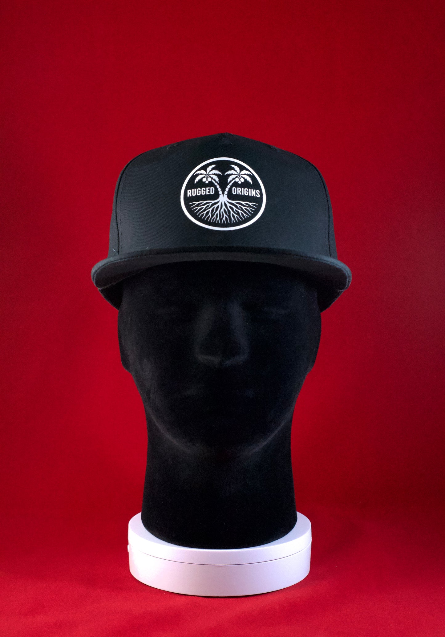 RUGGED ORIGINS White Logo-  Black / Navy Blue SnapBack