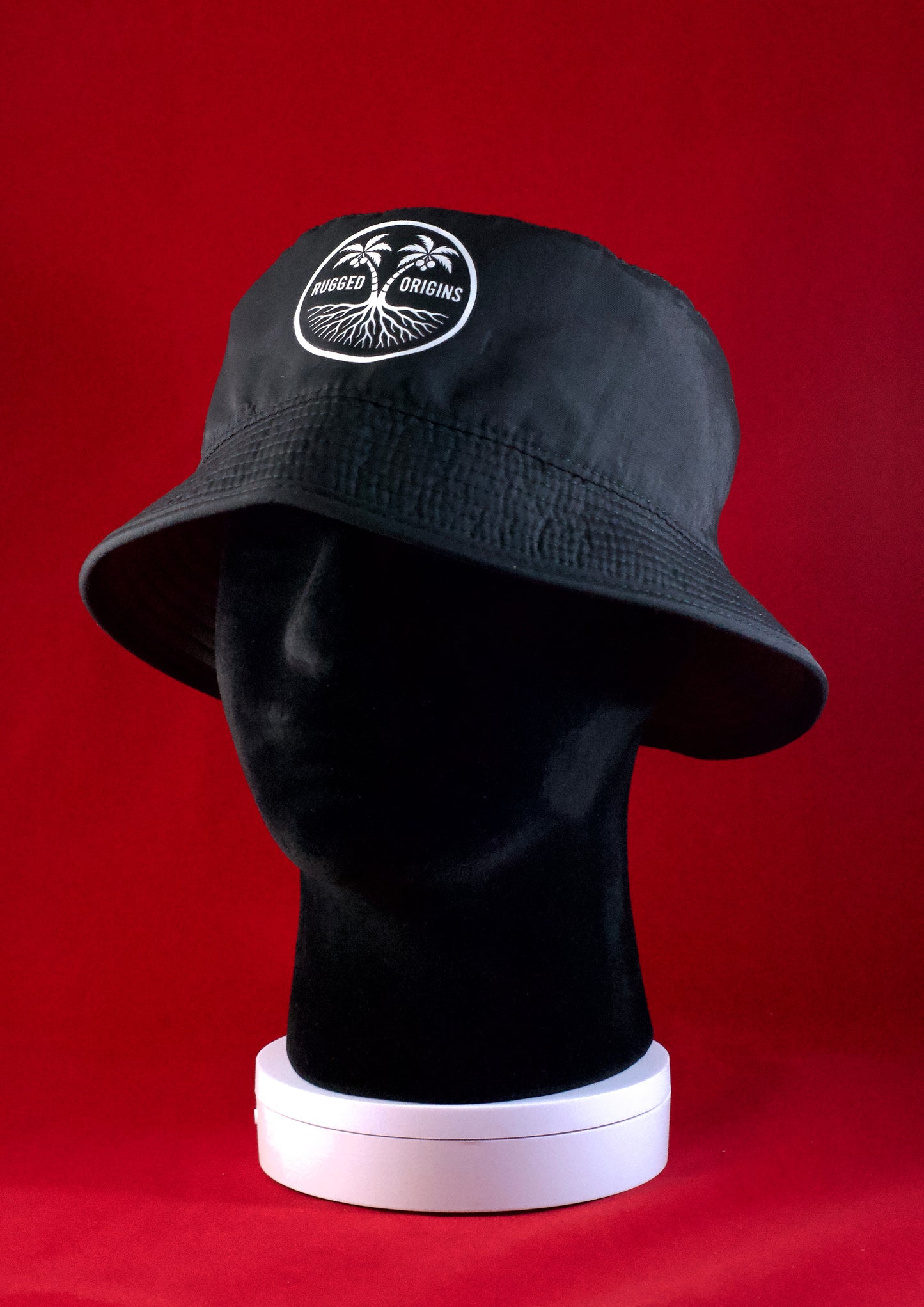 RUGGED ORIGINS Youth Bucket Hats Black/White - Black/Multicoloured Logo