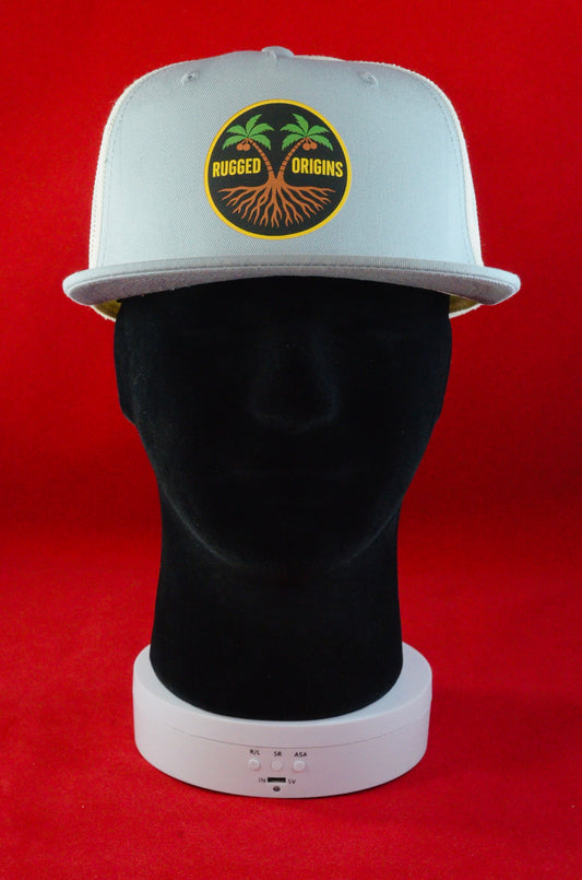 RUGGED ORIGINS TRUCKER FLATCAP - SMOKE/ECRU - KHAKI/BLACK