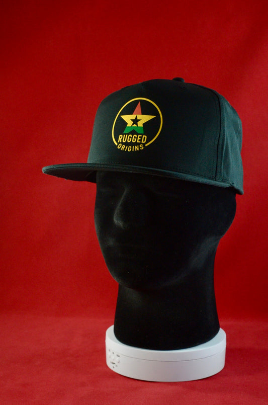 RUGGED ORIGINS Ghanaian Star - Black SnapBack Cap
