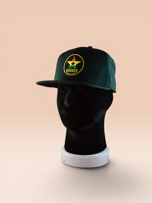 RUGGED ORIGINS Ghanaian Star - Black SnapBack Cap