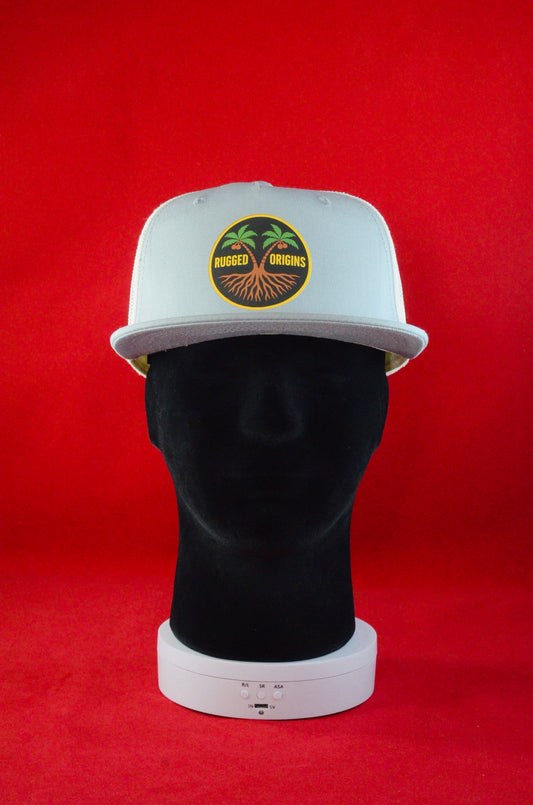 RUGGED ORIGINS TRUCKER FLATCAP - SMOKE/ECRU - KHAKI/BLACK