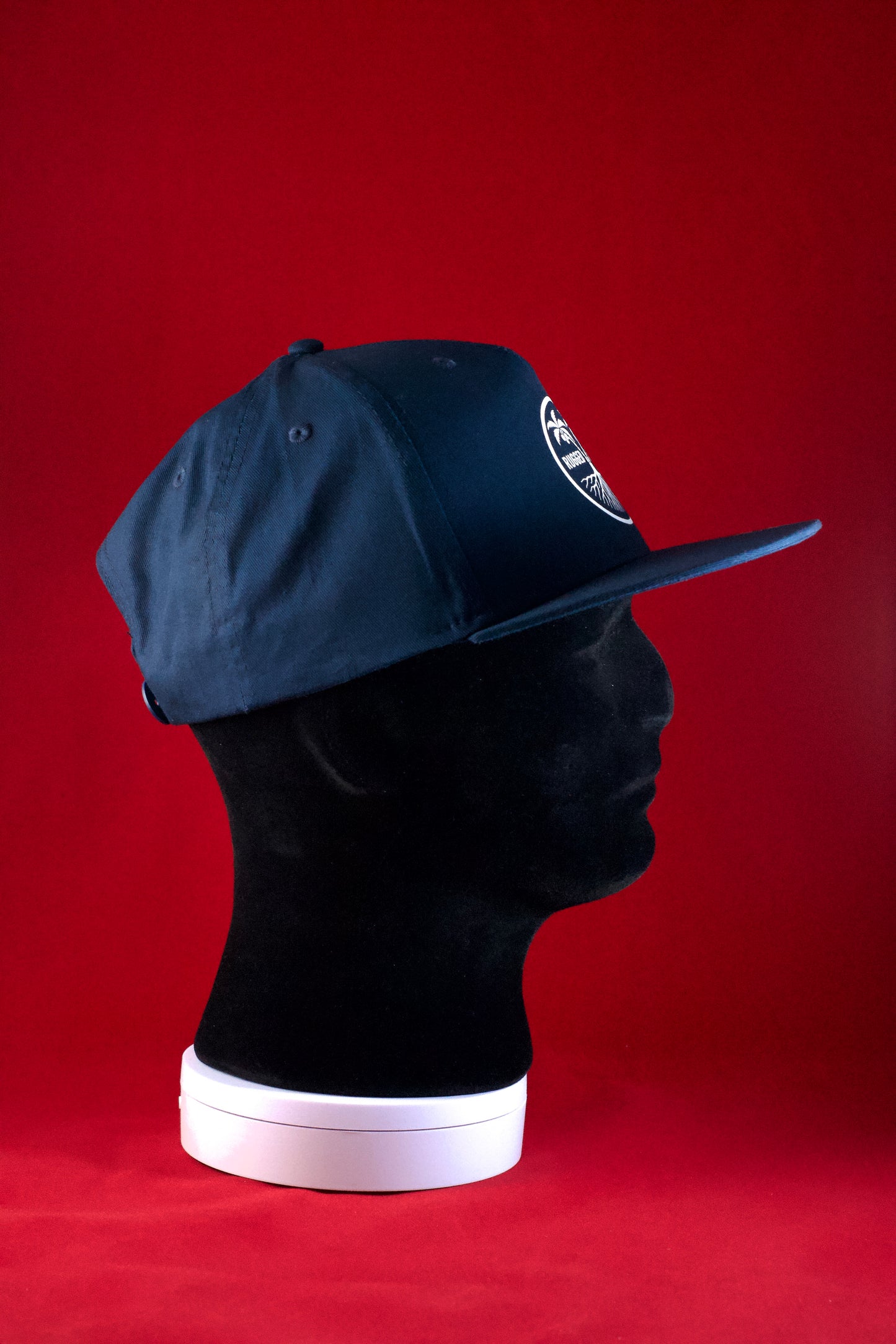 RUGGED ORIGINS White Logo-  Black / Navy Blue SnapBack