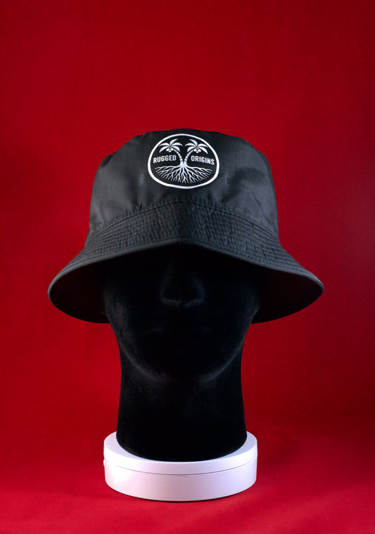 RUGGED ORIGINS Youth Bucket Hats Black/White - Black/Multicoloured Logo