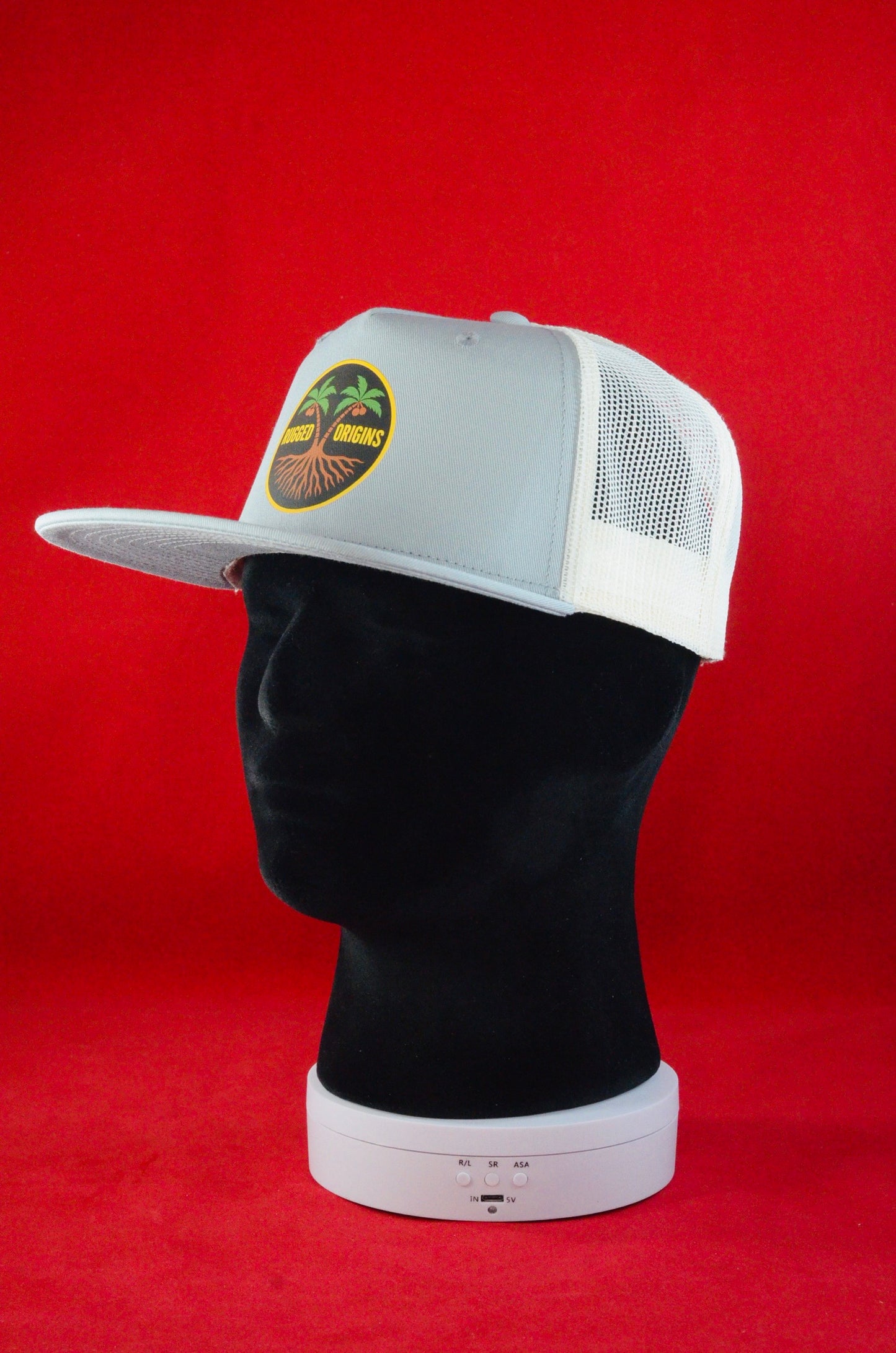 RUGGED ORIGINS TRUCKER FLATCAP - SMOKE/ECRU - KHAKI/BLACK