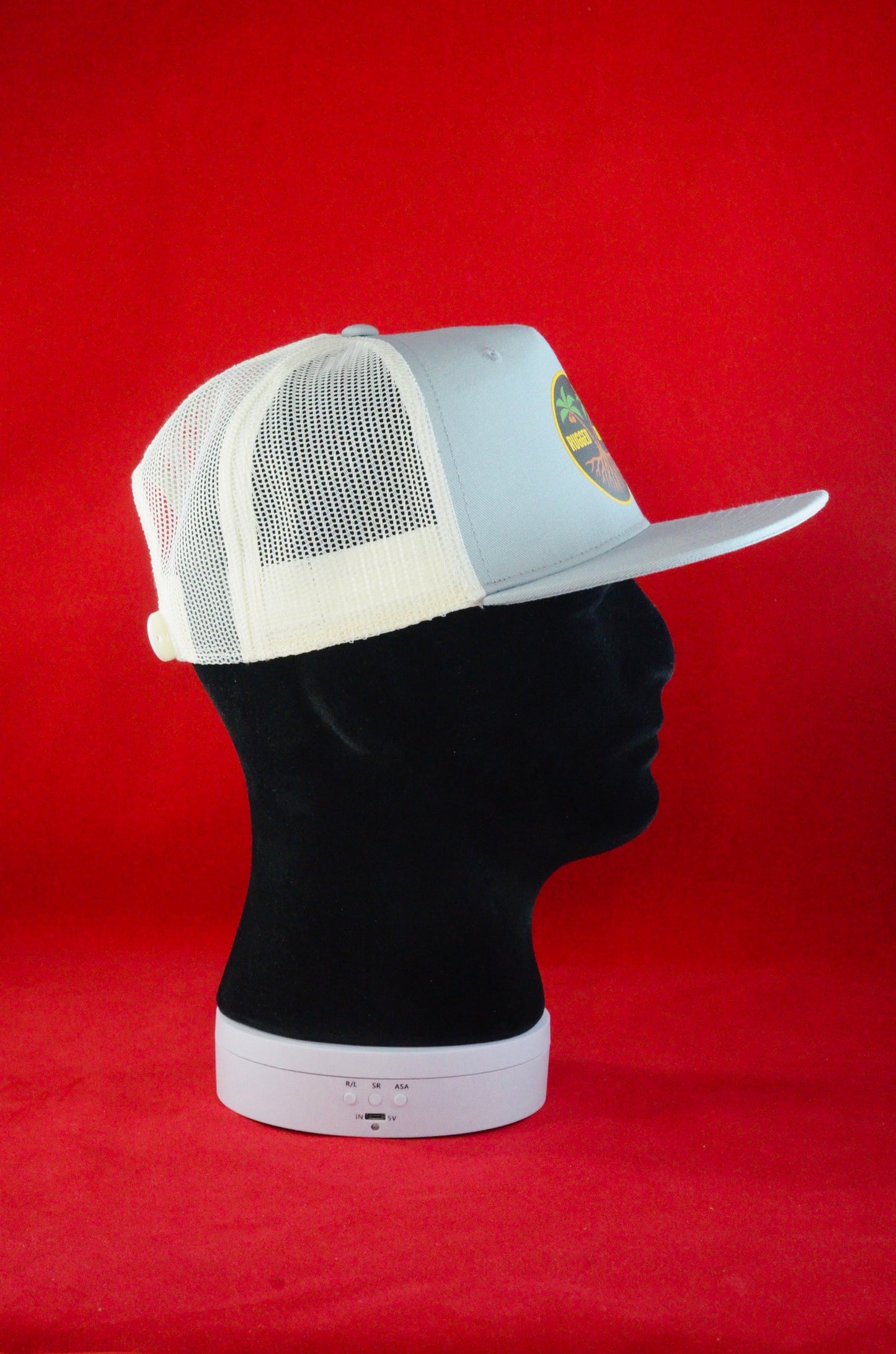 RUGGED ORIGINS TRUCKER FLATCAP - SMOKE/ECRU - KHAKI/BLACK