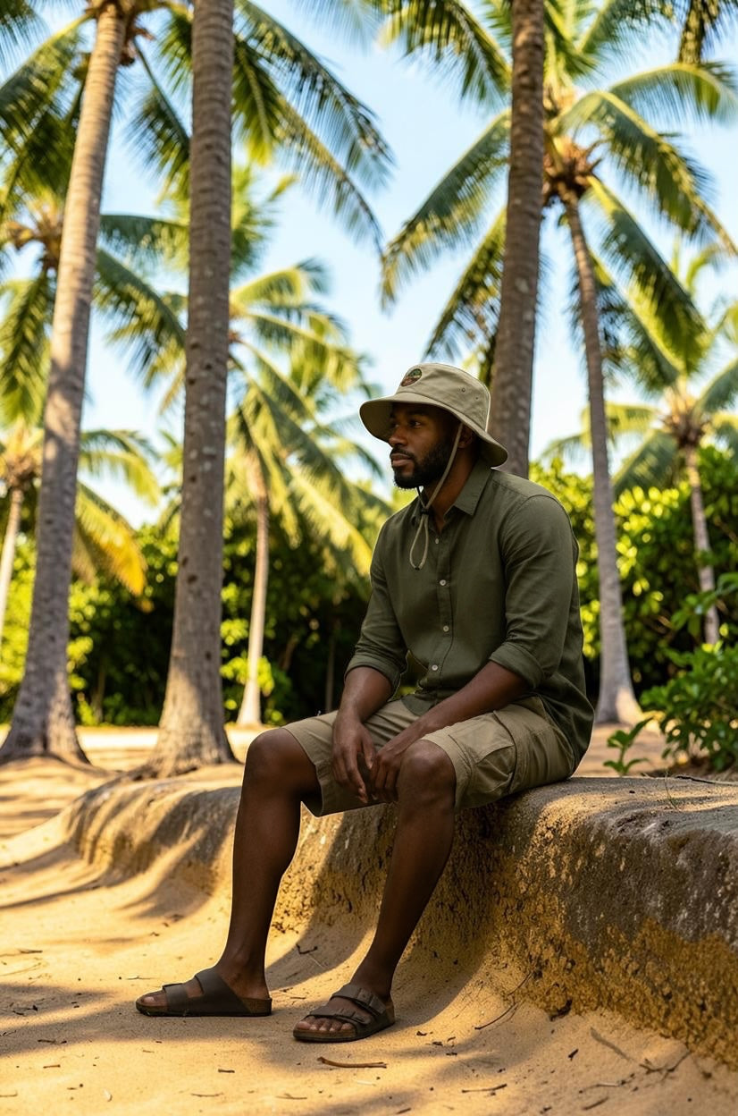 RUGGED ORIGINS  Black/Khaki Bucket Hat
