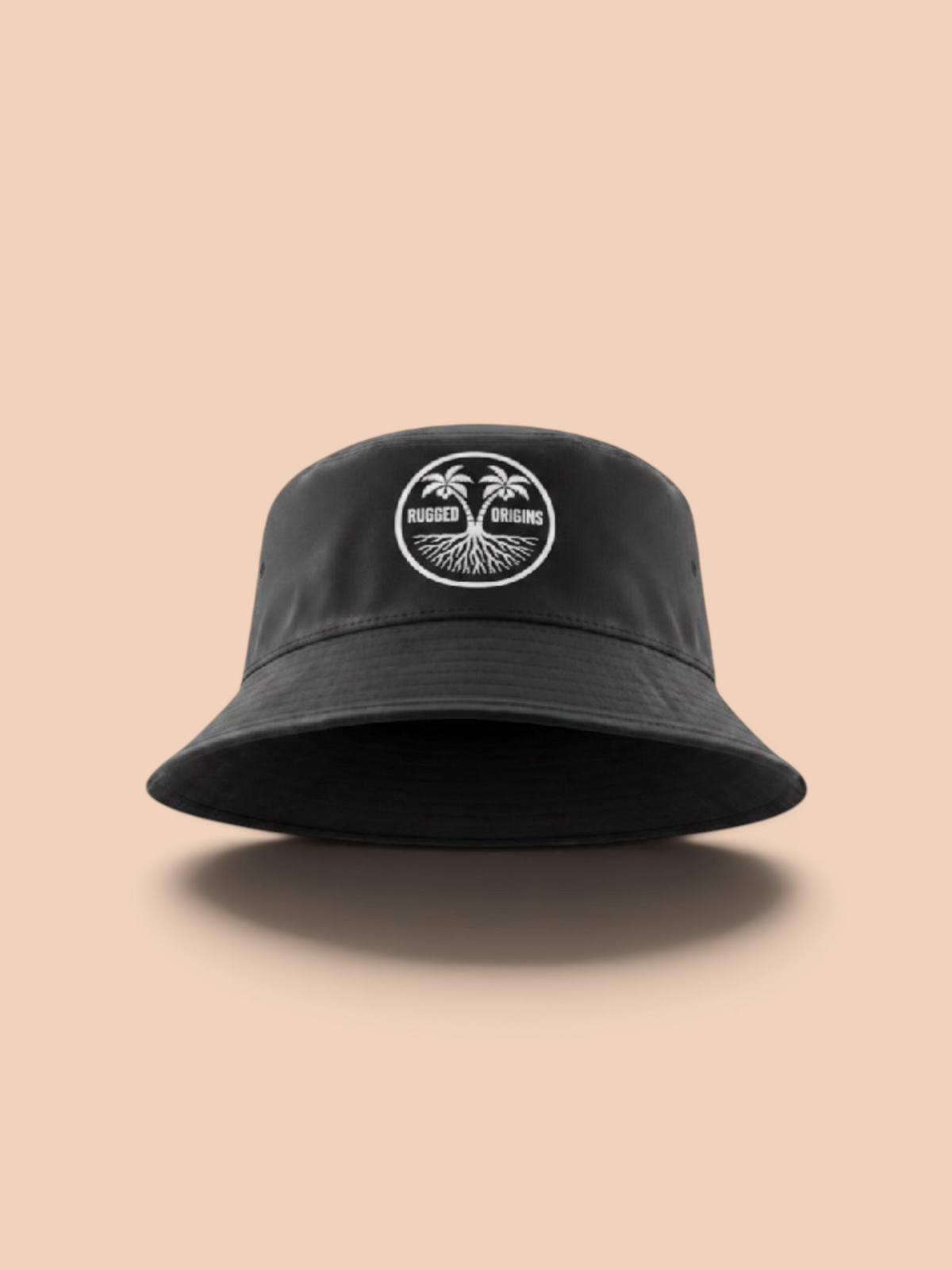 RUGGED ORIGINS Youth Bucket Hats Black/White - Black/Multicoloured Logo